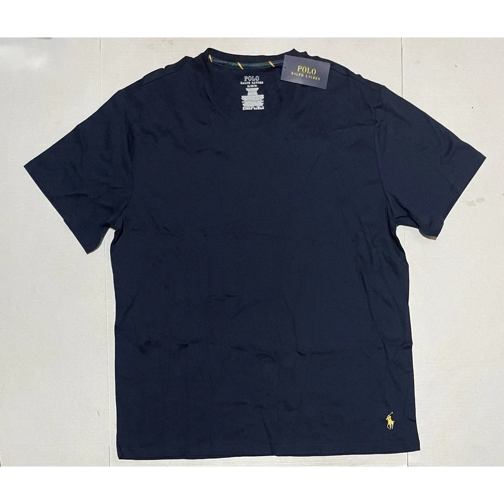 Polo Ralph Lauren Mercerized Cotton T-Shirt Logo Pony Stretch Soft Blue XL NEW!!